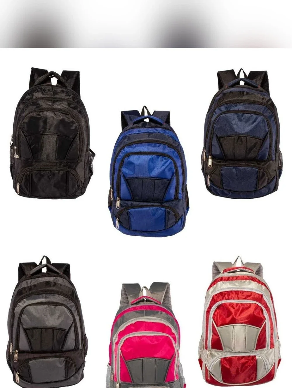 6 Pcs Assorted Premuim Backpack Different Colors